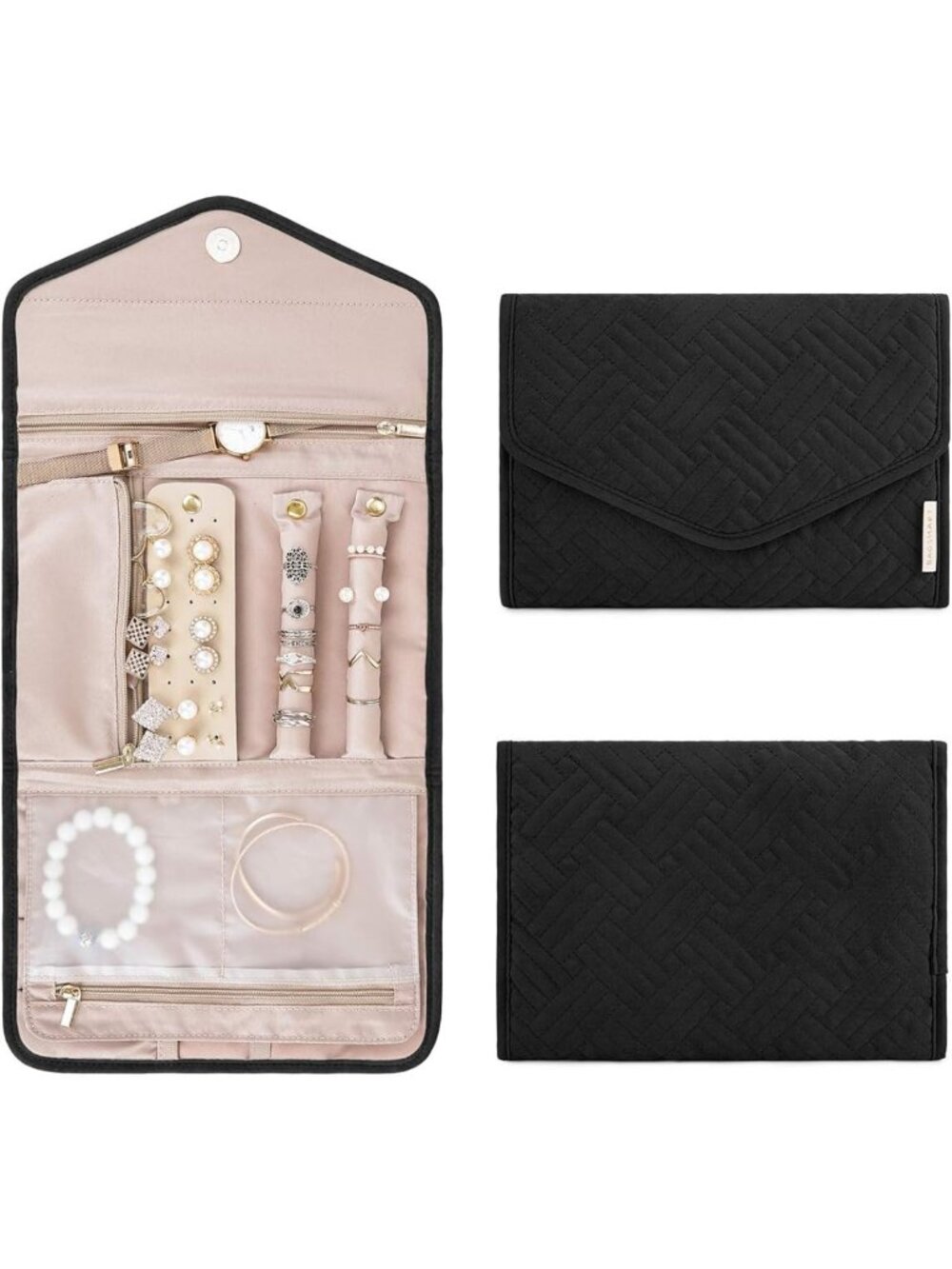 Foldable Travel Jewelry Organizer Case - Compact, Stylish & Versatile Storage